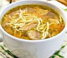 Суп-лапша с грибами