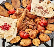 Садж из курицы с овощами