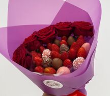 Букет с розами большой