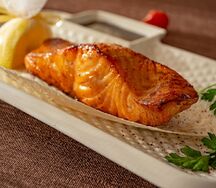 Стейк из семги на углях