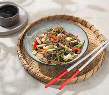 Соба со свининой терияки