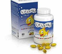 Рыбий жир Кусалочка (жеват. капс 500мг №90)