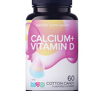 LIVS кальций плюс витамин D3 со вкусом сахарной ваты, фруктов и ягод мармеладные пастилки №60