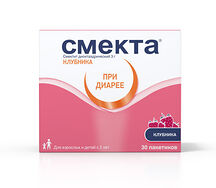 Смекта порошок для приготовления суспензии пакетики №30 (клубника)