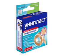 Лейкопластырь Унипласт 1,25смх500см натуральная ткань