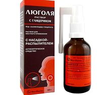 Люголя раствор с глицерином 50мл с распылителем