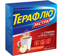 Терафлю Экстра яблоко-корица пакетики №10