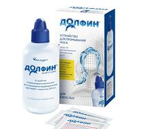 ДОЛФИН устройство для промывания носоглотки для взрослых +пакетики 2г №10
