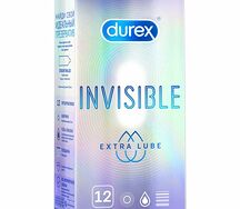 Презервативы Durex (№12 инвизибл Extra lube (с доп.смазкой))
