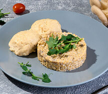 Куриные тефтельки с птитимом в сливочно-грибном соусе