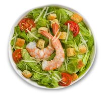 Салат Цезарь с креветками
