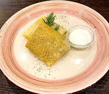 Блины с ветчиной и сыром