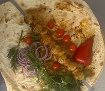 Шашлык из картошки с салом