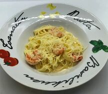 Феттуччине с креветками