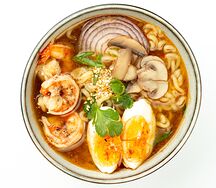 Рамен с креветками