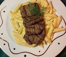 Паста медальоном