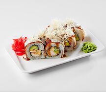Королевский ролл с угрём и креветкой