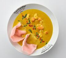 Кукурузный крем-суп с креветками
