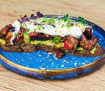 Aubergine Stracciatella Toast