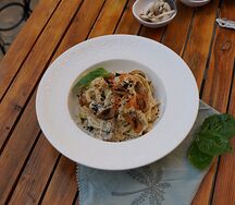Сливочно-грибная паста