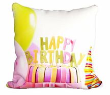 Наволочка декоративная Happy birthday 45*45 см 100% узбекский хлопок mato
