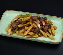 Говядина с картофелем фри