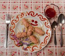 Сосиски с макарошками