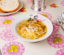 Лапша домашняя с курицей