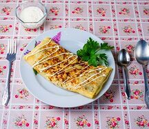 Блин с мясом