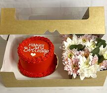 Подарок на день рождения набор бенто торт с цветами в коробке Happy Birthday №115