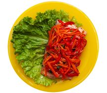 Минтай под овощами