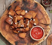 Чесночные гренки с сыром моцарелла