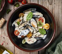 Вонголе с соусом горгонзола