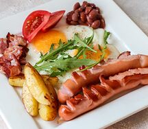 Английский завтрак и кофе