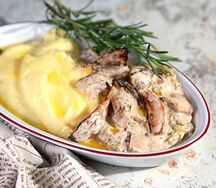 Картофельное пюре с жульеном