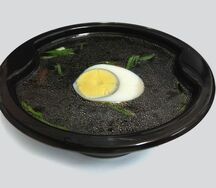 Бульон с яйцом