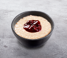 Каша овсяная на топленом молоке с вишней