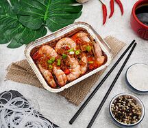 Креветки с лапшой /锡纸虾