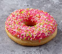 Донат Клубничный джем