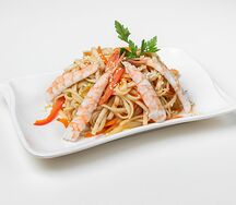 Удон креветка терияки