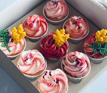 Капкейки с шоколадной мимозой 9шт