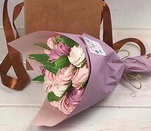 Съедобные букеты 10-12 бутонов из зефира ручной работы