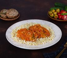 Горбуша в маринаде с булгуром