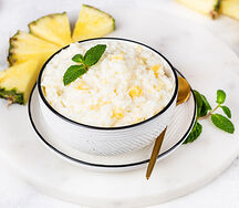 Каша рисовая молочная с ананасом 