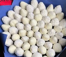 Букет из клубники Снежная королева L