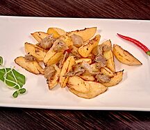 Картофель жареный с грибами