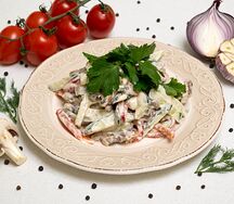 Салат с телячьим языком халяль