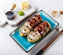 Горячий ролл темпура Угорь-креветка