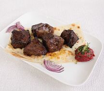 Шашлык из говяжьей печени в специальном маринаде от Шефа