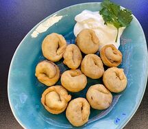 Пельмени с говядиной жареные